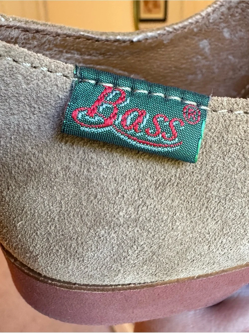 Bass Women's Suede Lace-Up Flats - Light Brown